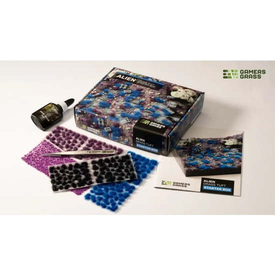 Gamers Grass Tuft Starter Box – Alien Grass | Zestaw startowy kępek trawy sci-fi i kosmicznych dioram